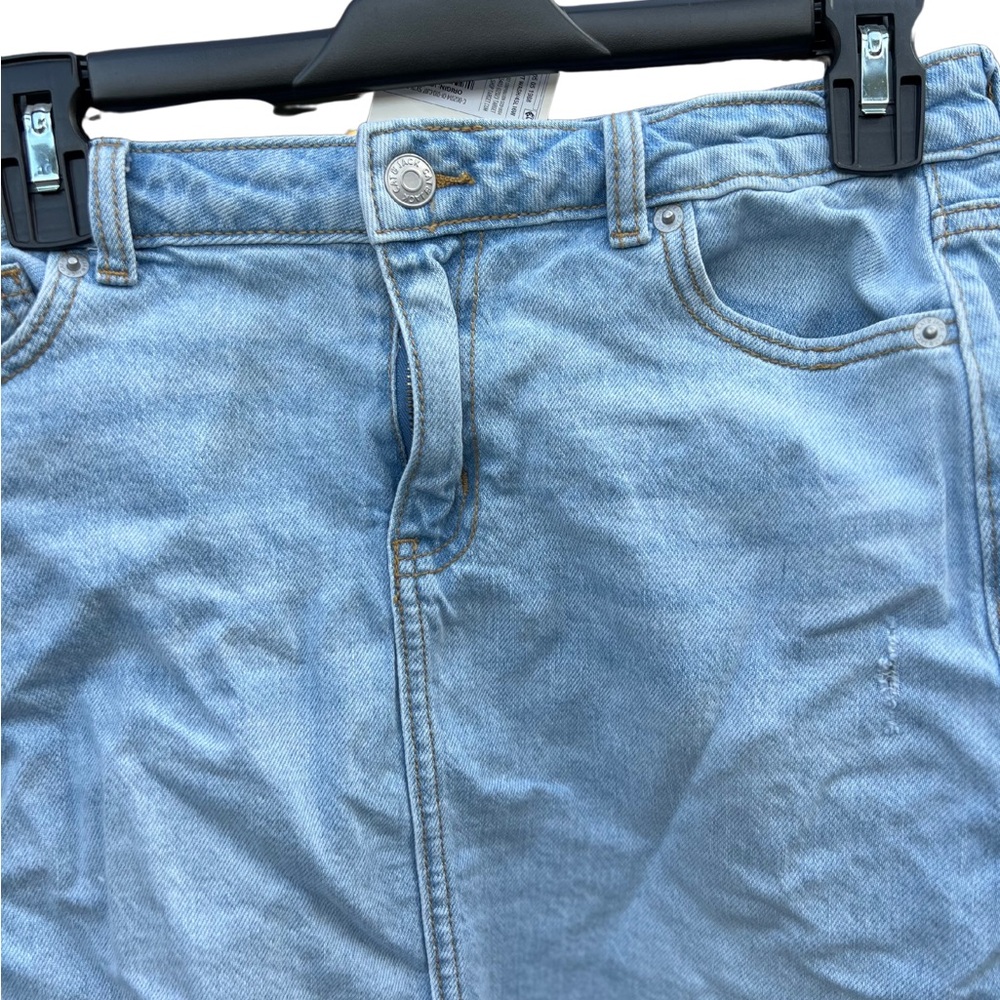 Cat And Jack Girls Denim Stretch Skirt Sz L 10/12 Blue - Picture 2 of 3